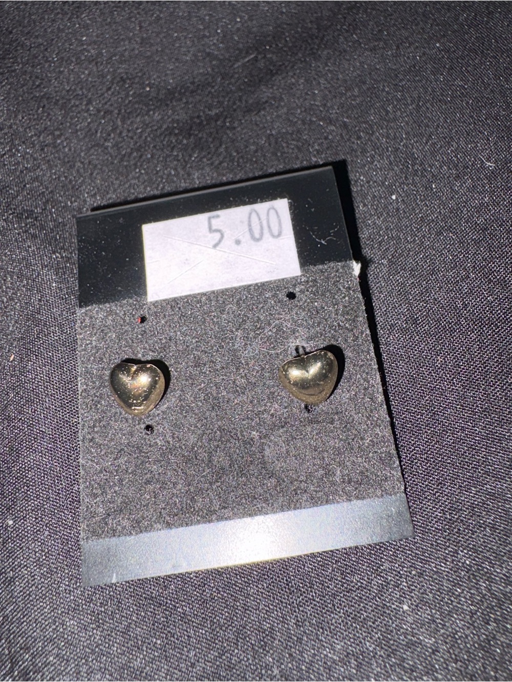 Heart Stud Earrings - Gold